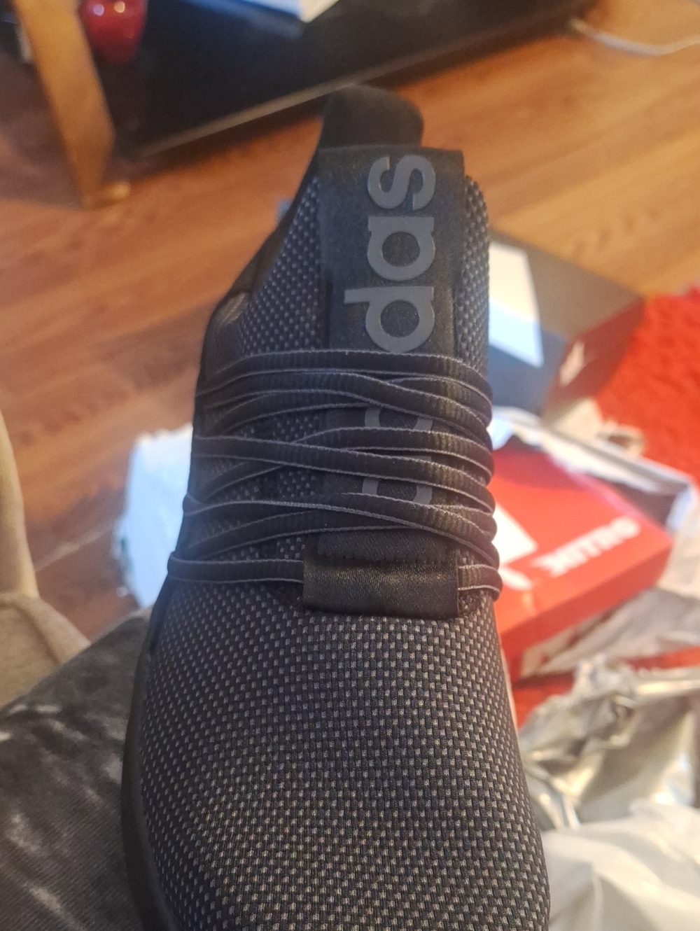 adidas Men’s Black Knit Lace-Up Sneaker